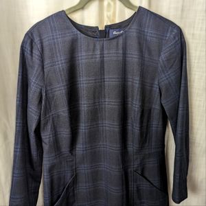 Land's End Blue/Gray Plaid Dress Size 2